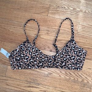 Aerie Leopard Bikini Top